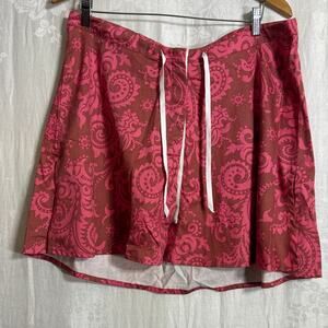 Binsi Birthing Skirt Small Pink Fleur De Lis NEW Snap Front Labor Delivery Birth